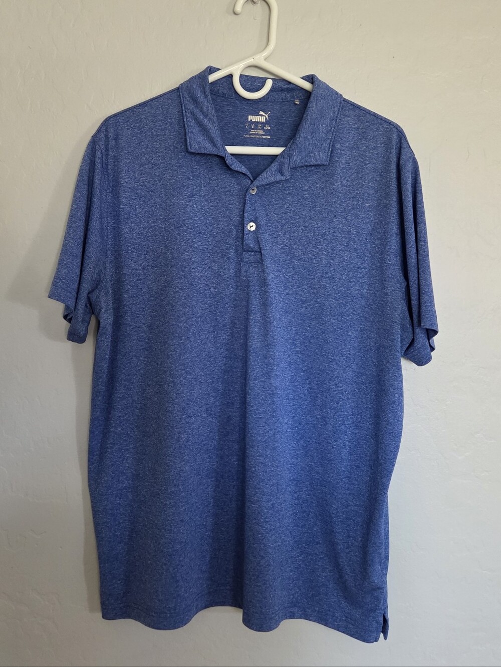 PUMA Men’s Blue Polo Shirt - Picture 1 of 6
